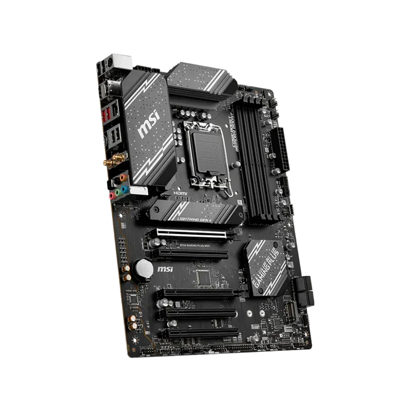 MSI B760 GAMING PLUS WIFI, ATX, Socket 1700, Intel B760 Chipset, Dual Channel DDR5 up to 6800(OC)MHz,5x PCIe x16 slot, 4xSATA 6G