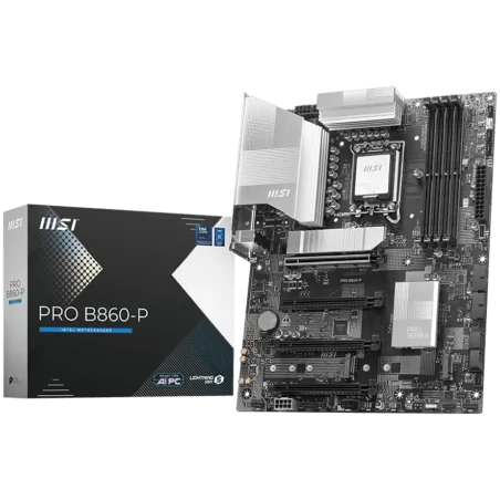 MSI PRO B860-P, ATX, LGA 1851, 4x DDR5 Dual Channel DDR5 up to 8600(OC)MHz, 4x PCIe x16 slot, 3x M.2 slot, 4x USB 2.0, 2x USB 5G