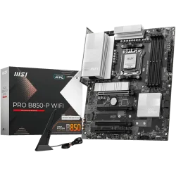 MSI PRO B850-P WIFI, ATX, Socket AM5, 4x DDR5 Dual Channel DDR5 up to 8200(OC)MHz, 4x PCIe 3.0 16 slots, 3x M.2 slots, 4x USB 2.