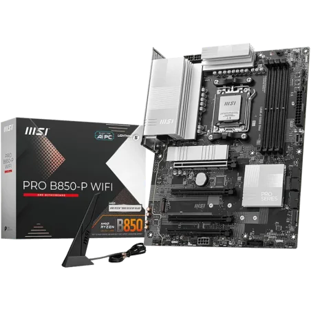 MSI PRO B850-P WIFI, ATX, Socket AM5, 4x DDR5 Dual Channel DDR5 up to 8200(OC)MHz, 4x PCIe 3.0 16 slots, 3x M.2 slots, 4x USB 2.
