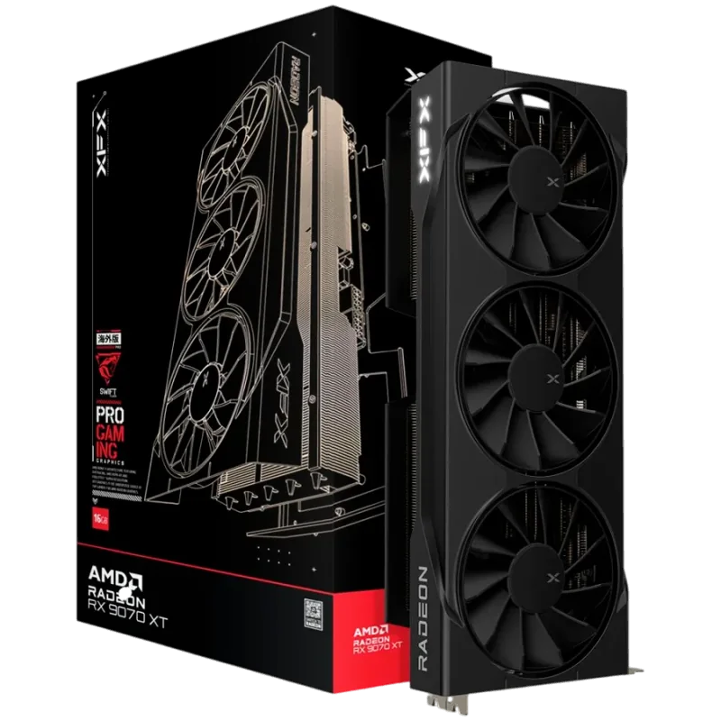 XFX Swift AMD Radeon RX 9070XT Triple Fan 16GB GDDR6 256-bit HDMI 3x DP, SI ONLY - 1