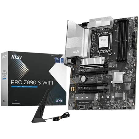 MSI PRO Z890-S WIFI, LGA 1851, Dual Channel DDR5 up to 8600(OC)MHz, 4x PCIe x16 slots, 3x M.2 slot, 4xUSB 2.0, 6xUSB 5Gbps A, 1x