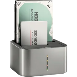 AXAGON ADSA-DC USB3.2 Gen1 - 2x SATA 6G CLONE DUAL HDD Dock Station ASMedia - 1