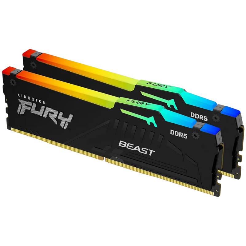 Kingston 32GB 6000MT/s DDR5 CL36 DIMM (Kit of 2) FURY Beast RGB EXPO - 1