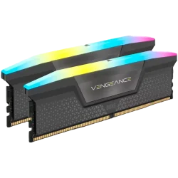 CORSAIR DDR5, 6000MT/s 32GB 2x16GB DIMM, Unbuffered, 36-44-44-96, Std PMIC, AMD EXPO & Intel XMP, VENGEANCE RGB DDR5 Grey Heatsp
