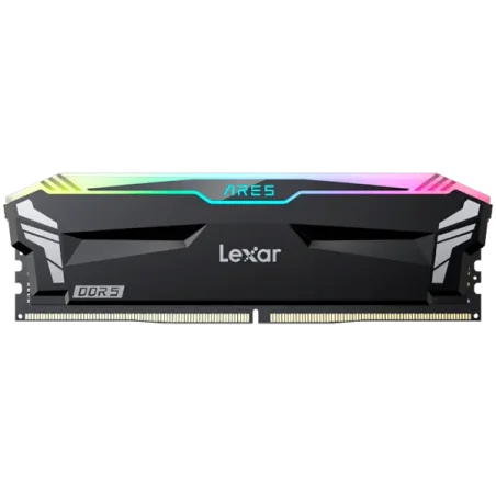 Lexar 32GB Kit (2x16GB) Ares DDR5 6000 CL32 1.35V heatsink, Non-RGB lighting, Dual pack, Black Color - 1