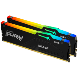 Kingston 64GB 5600MT/s DDR5 CL36 DIMM (Kit of 2) FURY Beast RGB - 1