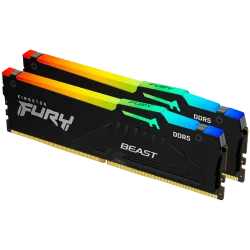 Kingston 64GB 5600MT/s DDR5 CL36 DIMM (Kit of 2) FURY Beast RGB - 1