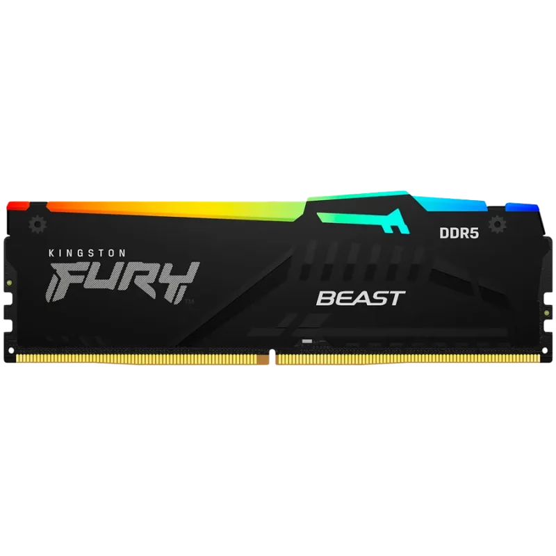 Kingston 64GB 5600MT/s DDR5 CL36 DIMM (Kit of 2) FURY Beast RGB - 1