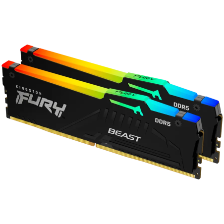 Kingston 32GB 6000MT/s DDR5 CL30 DIMM (Kit of 2) FURY Beast RGB EXPO - 1