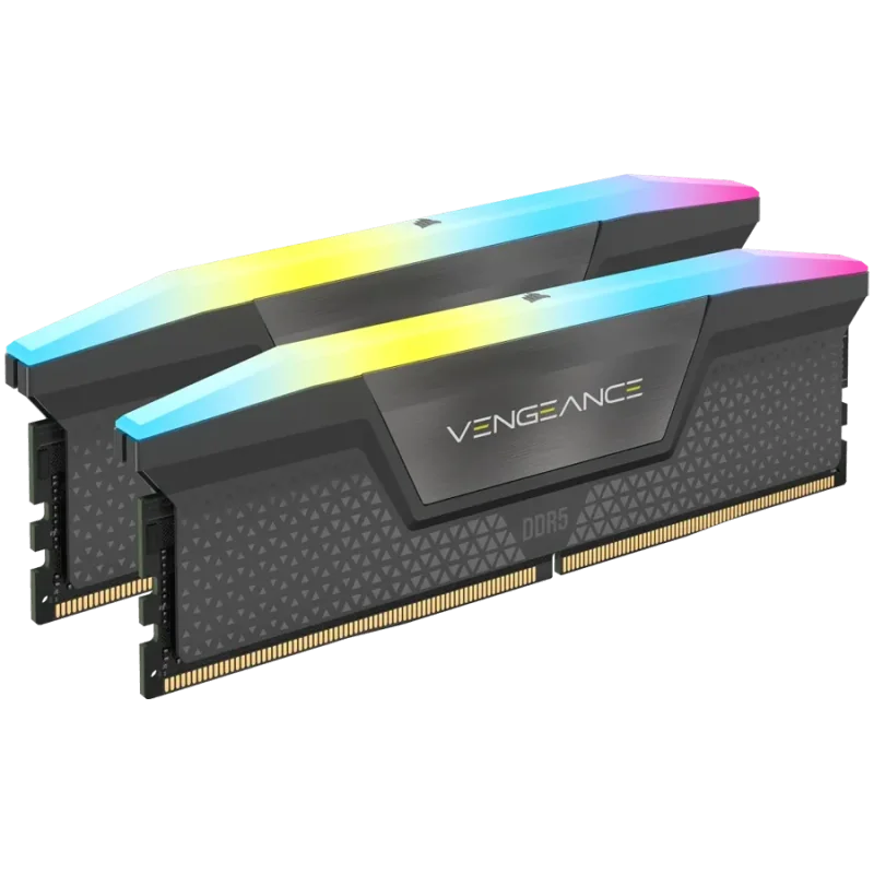 CORSAIR VENGEANCE RGB DDR5 64GB (2 x 32GB) DDR5 6000 CL40-50-50-96 1.35V Intel XMP & AMD EXPO - GREY - 1