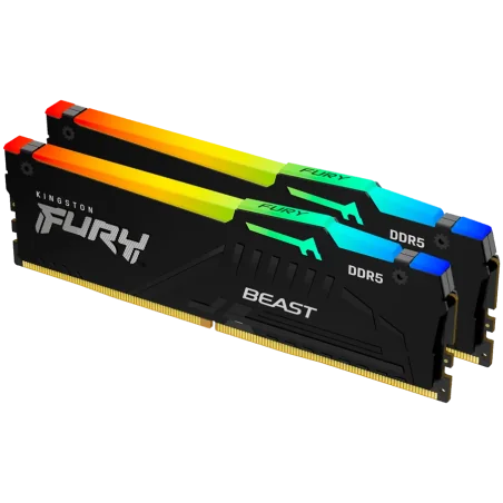 Kingston 64GB 6000MT/s DDR5 CL30 DIMM (Kit of 2) FURY Beast RGB EXPO - 1