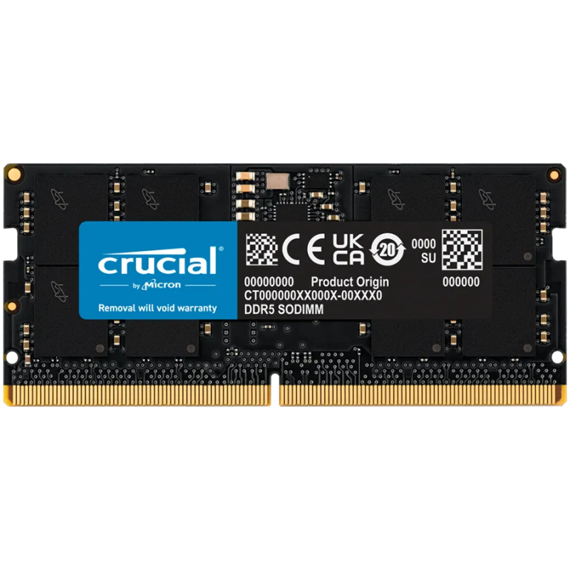 Crucial 32GB DDR5-5600 SODIMM CL46 (16Gbit) Tray - 1