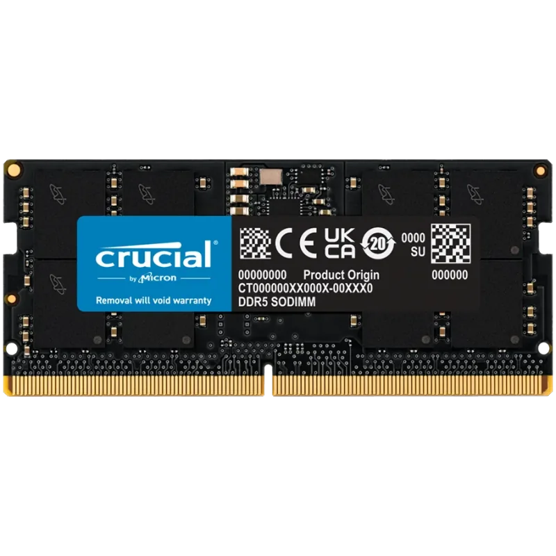 Crucial 16GB DDR5-5600 SODIMM CL46 (16Gbit) - 1