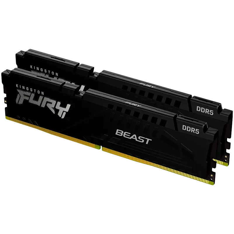 Kingston 64GB 5600MT/s DDR5 CL36 DIMM (Kit of 2) FURY Beast Black - 1