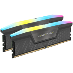 CORSAIR VENGEANCE RGB DDR5 32GB (2x16GB) DDR5 6000 CL36-44-44-96 1.4V AMD EXPO Memory - Grey, 0840006679653 - 1