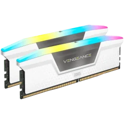 CORSAIR VENGEANCE RGB DDR5 32GB (2 x 16GB) DDR5 6000 CL36-44-44-96 1.40V Intel XMP & AMD EXPO - White - 1