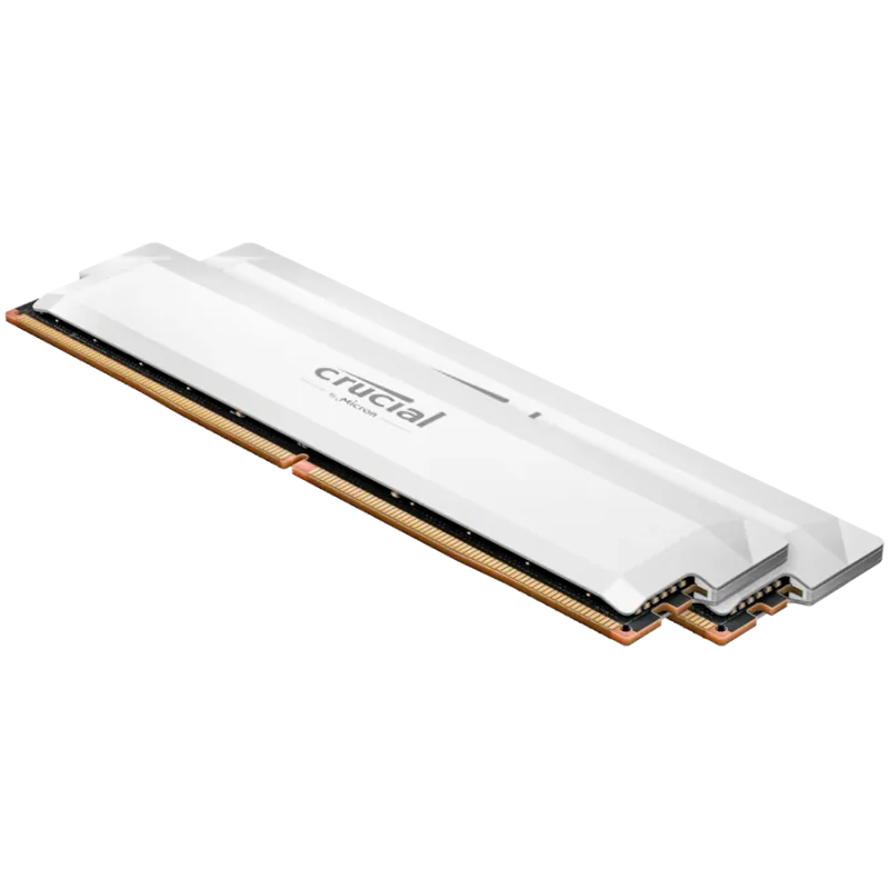 Crucial Pro OC 32GB Kit (2X16GB) DDR5-6400 UDIMM CL38 White - 1