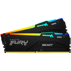 Kingston 64GB 6400MT/s DDR5 CL32 DIMM (Kit of 2) FURY Beast RGB EXPO - 1