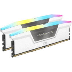 CORSAIR VENGEANCE RGB DDR5 32GB (2 x 16GB) DDR5 6400 CL36-48-48-104 1.35V XMP & EXPO - White - 1