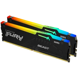 Kingston DRAM 32GB 5600MT/s DDR5 CL36 DIMM (Kit of 2) FURY Beast RGB EXPO - 1