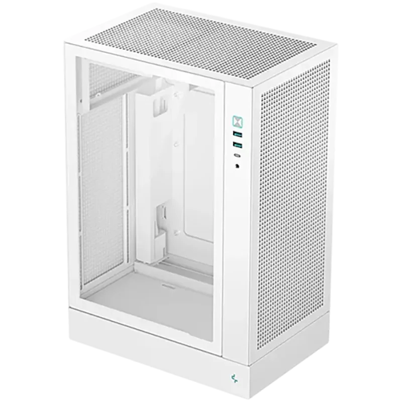 DeepCool CH170 PLUS WH, Mini Tower, Mini-ITX/Micro-ATX, 2xUSB3.0, 1xType-C Gen 2, 1xAudio/Mic, Mesh Panel, White, R-CH170-WHNGM0
