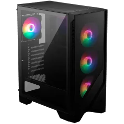 MSI MAG FORGE 120A AIRFLOW, Mid-Tower, ATX/M-ATX/ITX, 2x USB 3.2 Gen 1 Type-A, 1x Audio/1x Mic, LED On/Off Button, ARGB Hub, 6x 