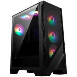 MSI MAG FORGE 120A AIRFLOW, Mid-Tower, ATX/M-ATX/ITX, 2x USB 3.2 Gen 1 Type-A, 1x Audio/1x Mic, LED On/Off Button, ARGB Hub, 6x 