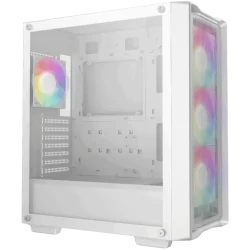 DeepCool CC560 MESH WH V2, Mid Tower, Mini-ITX/Micro-ATX/ATX, 2xUSB3.0, 1xAudio, 4x120mm Pre-Installed ARGB Fans, Tempered Glass