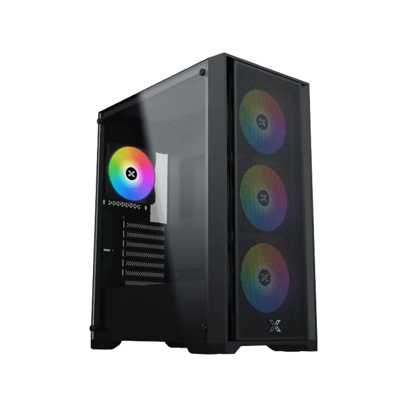 Gaming X II, EN42850, BK, EATX, U3x1 & U2x2, Front Mesh Grill & Left TG, 4PCS Z20A & ARGB Control PCB - 1