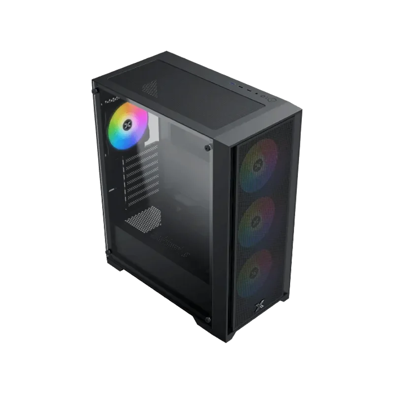 Gaming X II, EN42850, BK, EATX, U3x1 & U2x2, Front Mesh Grill & Left TG, 4PCS Z20A & ARGB Control PCB - 1