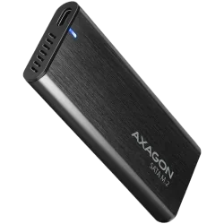AXAGON EEM2-SBC, M.2 SATA screwless RAW box, black, SuperSpeed USB-C 10 Gbps - 1