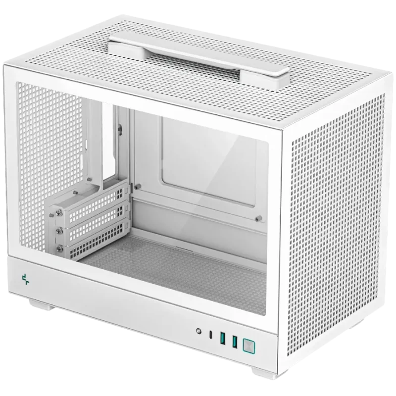 DeepCool CH160 WH, Mini Tower, Mini-ITX, 2xUSB3.0, 1xType-C Gen 2, 1xAudio, Mesh Panel, White, R-CH160-WHNGI0-G-1 - 1