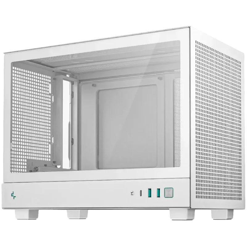 DeepCool CH160 WH, Mini Tower, Mini-ITX, 2xUSB3.0, 1xType-C Gen 2, 1xAudio, Mesh Panel, White, R-CH160-WHNGI0-G-1 - 1