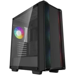 DeepCool CC560 ARGB V2, Mid Tower, Mini-ITX/Micro-ATX/ATX, 1xUSB3.0, 1xUSB2.0, 1xAudio, 4x120mm Pre-Installed ARGB Fans, Tempere