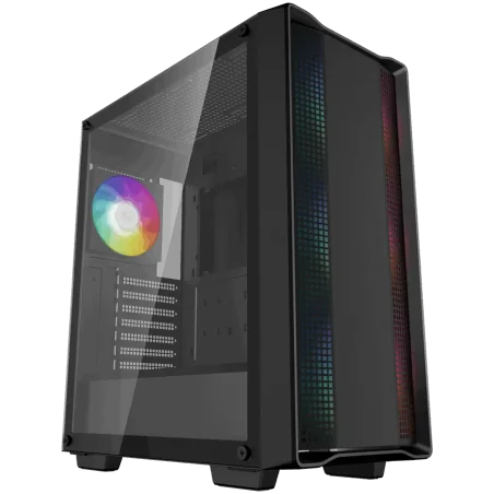 DeepCool CC560 ARGB V2, Mid Tower, Mini-ITX/Micro-ATX/ATX, 1xUSB3.0, 1xUSB2.0, 1xAudio, 4x120mm Pre-Installed ARGB Fans, Tempere