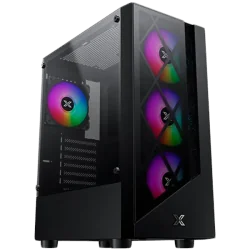 Xigmatek Duke EN49158, ATX/M-ATX/Mini ITX, USB3.0x1 & 2.0x2, Meshed & TG Frontpanel, Left TG, Front 4PCS X24F Fan - 1