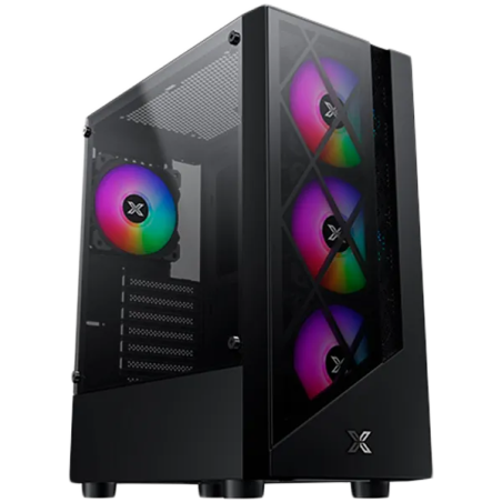 Xigmatek Duke EN49158, ATX/M-ATX/Mini ITX, USB3.0x1 & 2.0x2, Meshed & TG Frontpanel, Left TG, Front 4PCS X24F Fan - 1