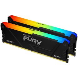 Kingston 16GB 3200MT/s DDR4 CL16 DIMM (Kit of 2) FURY Beast RGB - 1