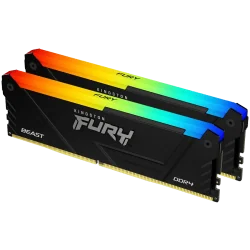 Kingston 16GB 3200MT/s DDR4 CL16 DIMM (Kit of 2) FURY Beast RGB - 1