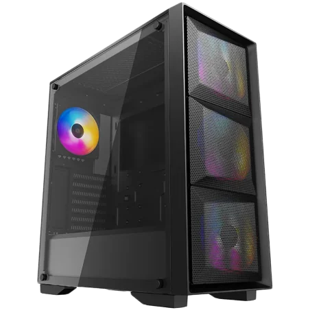 DeepCool MATREXX 50 MESH 4FS, Mid Tower, Mini-ITX/Micro-ATX/ATX/E-ATX, 1xUSB3.0, 2xUSB2.0, 1xAudio, 4x 120mm Tri-color LED Fans,