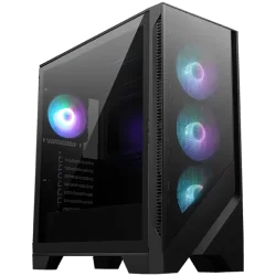 MSI MAG FORGE 321R AIRFLOW, Mid-Tower, ATX/M-ATX/ITX, 2x USB 3.2, 1x USB 3.2 Gen 2x2 Type-C, 1x Audio/Mic, LED Button, ARGB Hub,