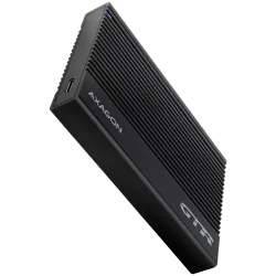 AXAGON EE25-GTR USB-C 3.2 Gen 2 - SATA 6G, 2.5" External RIBBED box BLACK - 1