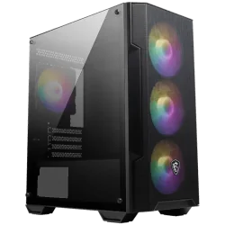 MSI MAG FORGE M100A, M-ATX Tower, M-ATX/ M-ITX, 1x USB 3.2 Gen 1 Type-A, 2x USB 2.0 Type-A, 1x Audio, 1x Mic, Power Button, 4x 1