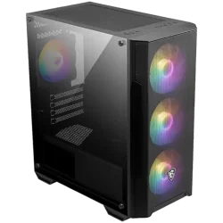 MSI MAG FORGE M100A, M-ATX Tower, M-ATX/ M-ITX, 1x USB 3.2 Gen 1 Type-A, 2x USB 2.0 Type-A, 1x Audio, 1x Mic, Power Button, 4x 1