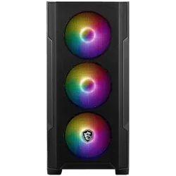 MSI MAG FORGE M100A, M-ATX Tower, M-ATX/ M-ITX, 1x USB 3.2 Gen 1 Type-A, 2x USB 2.0 Type-A, 1x Audio, 1x Mic, Power Button, 4x 1