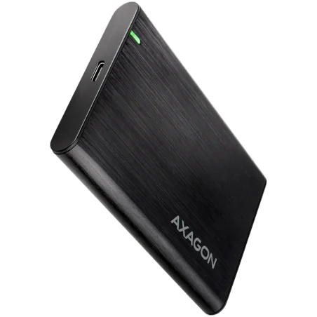 AXAGON EE25-A6C USB-C 3.2 Gen 1 - SATA 6G 2.5" External SCREWLESS ALU RAW box BLACK - 1