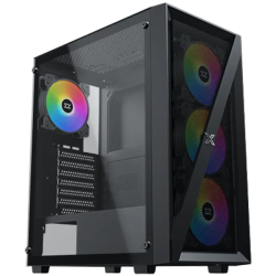 Xigmatek Blade EN40887 ATX/M-ATX/MINI ITX, USB3.0 X1, USB2.0 X2, HD AUDIO, Mehsed Grill Frontpanel & Left Tempered Glass, 4PCS X