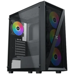 Xigmatek Blade EN40887 ATX/M-ATX/MINI ITX, USB3.0 X1, USB2.0 X2, HD AUDIO, Mehsed Grill Frontpanel & Left Tempered Glass, 4PCS X