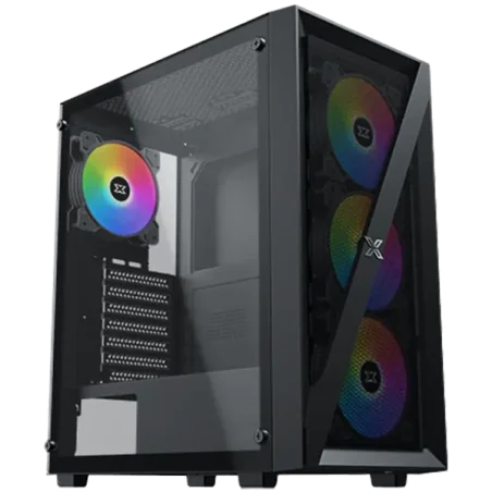 Xigmatek Blade EN40887 ATX/M-ATX/MINI ITX, USB3.0 X1, USB2.0 X2, HD AUDIO, Mehsed Grill Frontpanel & Left Tempered Glass, 4PCS X